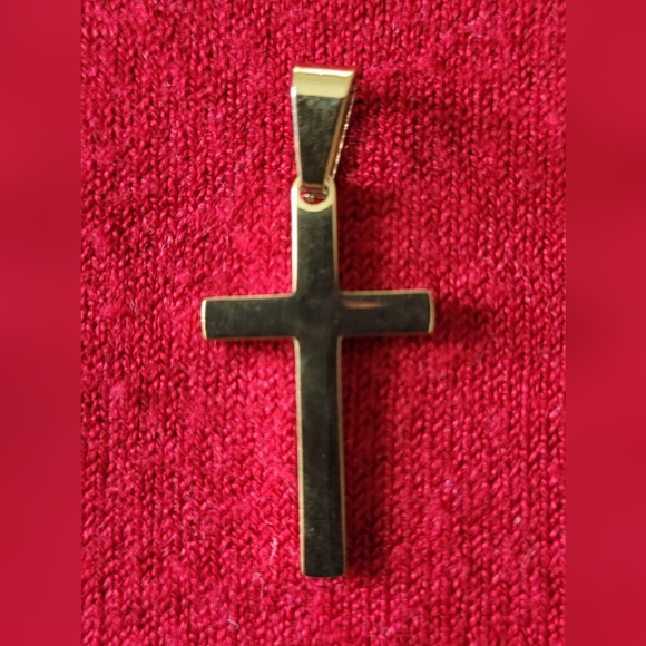 Cross Pendant Gold Tone  stainless steel - Picture 4 of 5